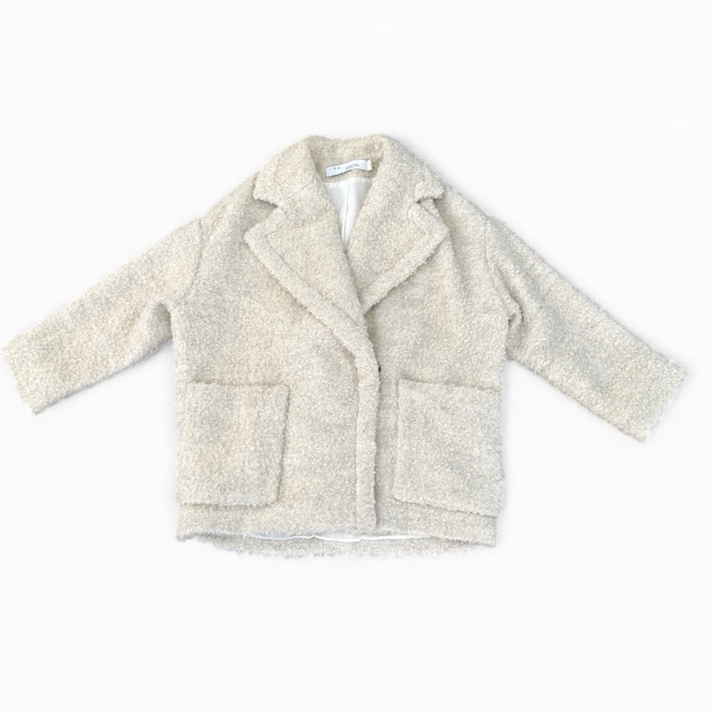 IRO Elona Oversized Teddy Style Wool-Blend Coat